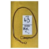 14k Pocket Watch Chain As-is