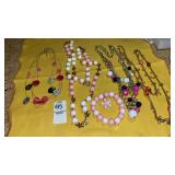 Pink necklaces & bracelet