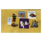 Enameled Halloween Pins-ghosts jackolanterns,