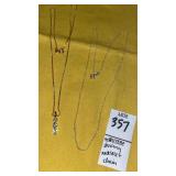 925 sterling drop crystal necklace, 925 sterling