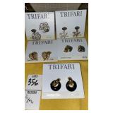 Trifari clip earrings