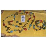Napier single strand bead necklace bracelet clip