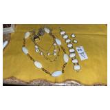 Liz Claiborne multi strand white necklace