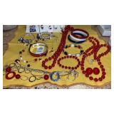 Patriotic red white blue jewelry