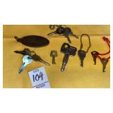 Flamingo Hilton Reno key fob, mini keys assorted