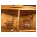 Vintage pink depression glass " Old Colony "
