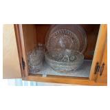 Assortment of vintage clear glass pieces -
