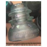 Lot of assorted glass insulators including