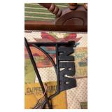 Black Metal wall mounted NRA sign with bracket
