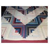 Vintage handmade patchwork quilt - 85 x 72 inches
