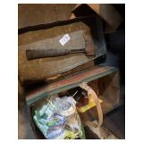 Vintage roofing axe and misc