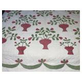 Vintage handmade quilt - 83 x 84 inches little