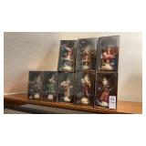 8 Department Store Santa Figurines
