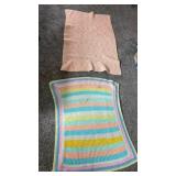 Hand knitted blankets  - orange 46x32inch -
