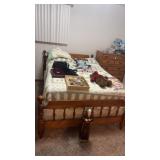 Full Size Bed W Bedding and Mattress NO OTHER