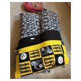 Pillows and Steelers Blanket