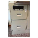 Metal 2-drawer filing cabinet 29x18x15inch