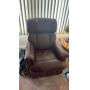 Brown Faux Leather Lounge Chair