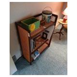 Vintage Rattan book shelf no contents 33" tall,