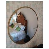 Pair of mirrors round 30" dia, rectangular 12" x