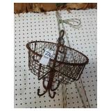 Vintage miners/utility basket 10" dia