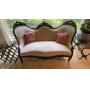 Antique Victorian walnut settee