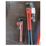 Jobsmart 14" and Proto 8" pipe wrench lot