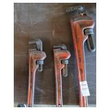Ridgid USA pipe wrench lot 1-18" and 2-10"
