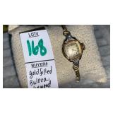 Vintage ladies Bulova diamond gold filled watch