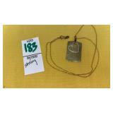 Sterling yellow square & heart pendant necklace