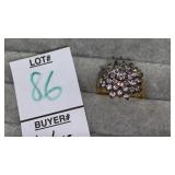Sterling CZ cluster ring