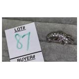 Sterling CZ 8-stone ring