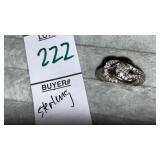 Sterling diamond love knot ring