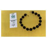 14k onyx & 14k bead bracelet