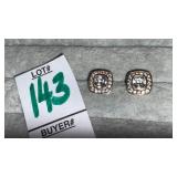 14k CZ pierced earrings