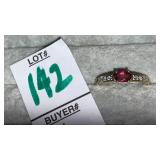 14k ruby diamond ring