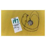 Sterling guardian angel pendant necklace cherub
