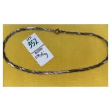 Sterling silver braided chain (16-in)