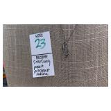 Sterling past present future diamond pendant
