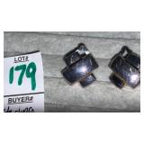 Sterling X clip earrings