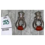 Sterling Judith Ripka knocker earrings