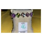 Sterling multi-stone bracelet
