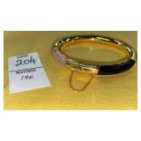 14k multi color jade bangle bracelet