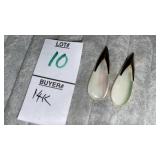 14k Mother-of-pearl Drop Pierced Earrings