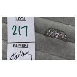 Sterling CZ band ring