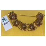 Vintage Goldtone filigree bracelet