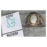 Sterling mother-of-pearl ring