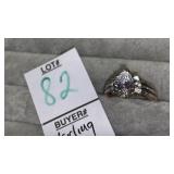 Sterling pear-shaped CZ ring