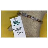 14k Two-tone 3ct Tw Baguette & Round Diamond