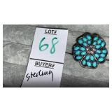 Sterling turquoise CZ ring
